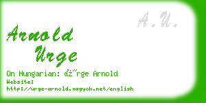 arnold urge business card